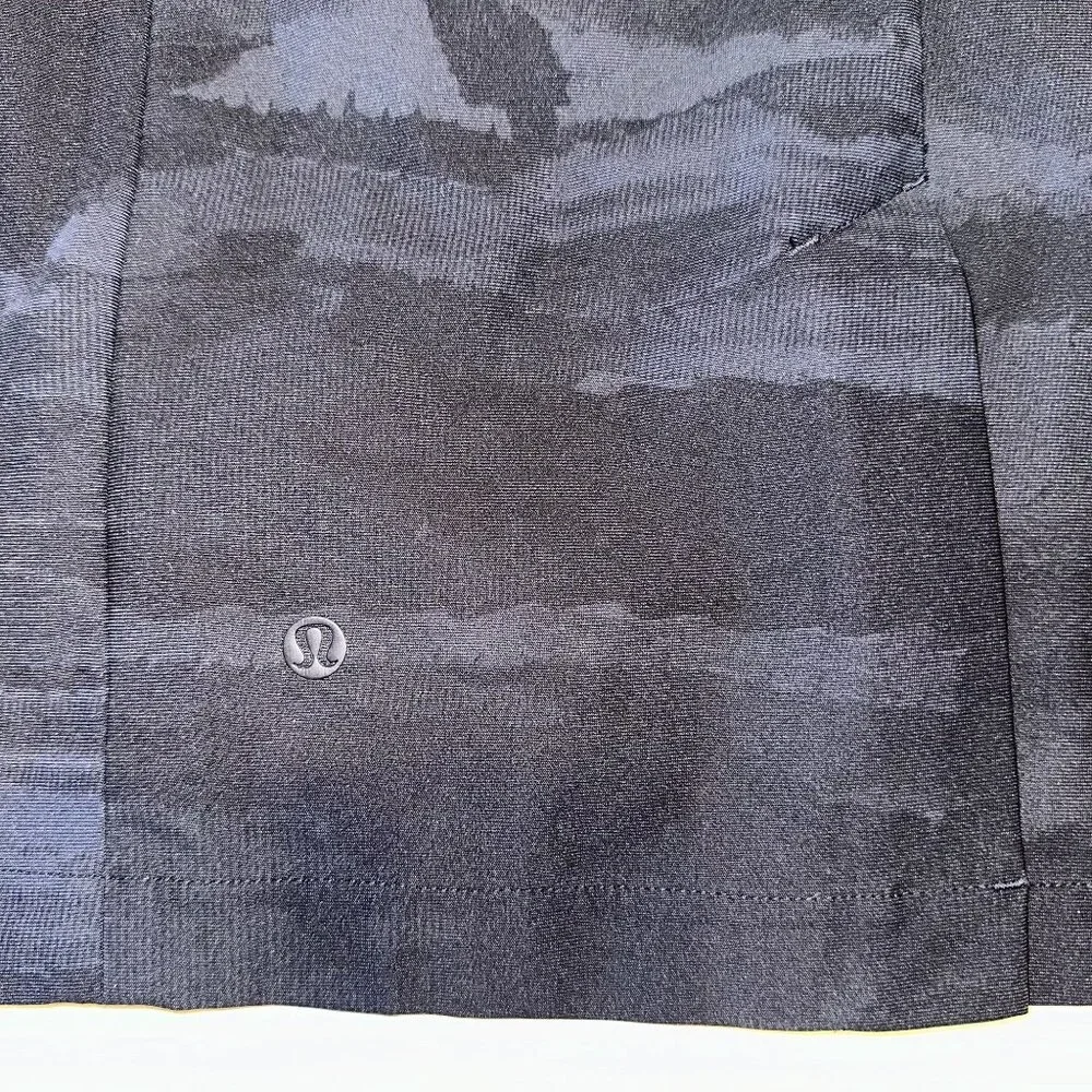 Lululemon Dark Blue Camo Print Full Zip Button Front Jacket Men's L